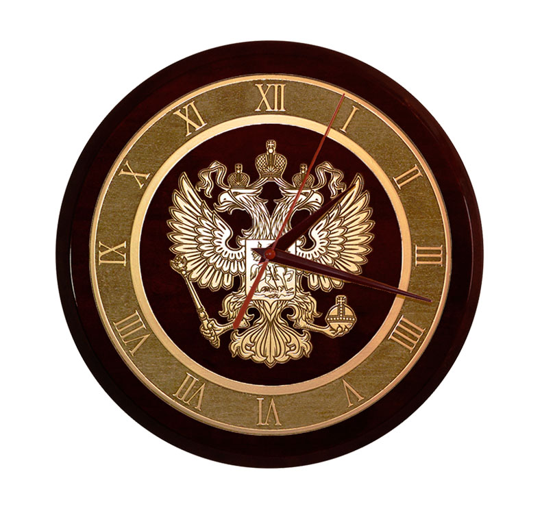 Настенные часы «Герб РФ» круглые