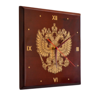 Настенные часы «Герб РФ» квадратные