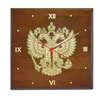 Настенные часы «Герб РФ» квадратные