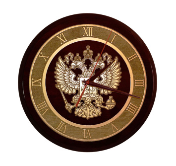 Настенные часы «Герб РФ» круглые